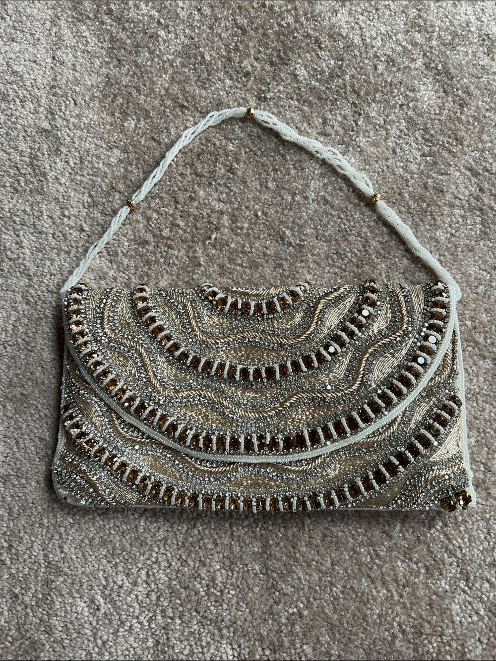 Vintage custom embellished clutch